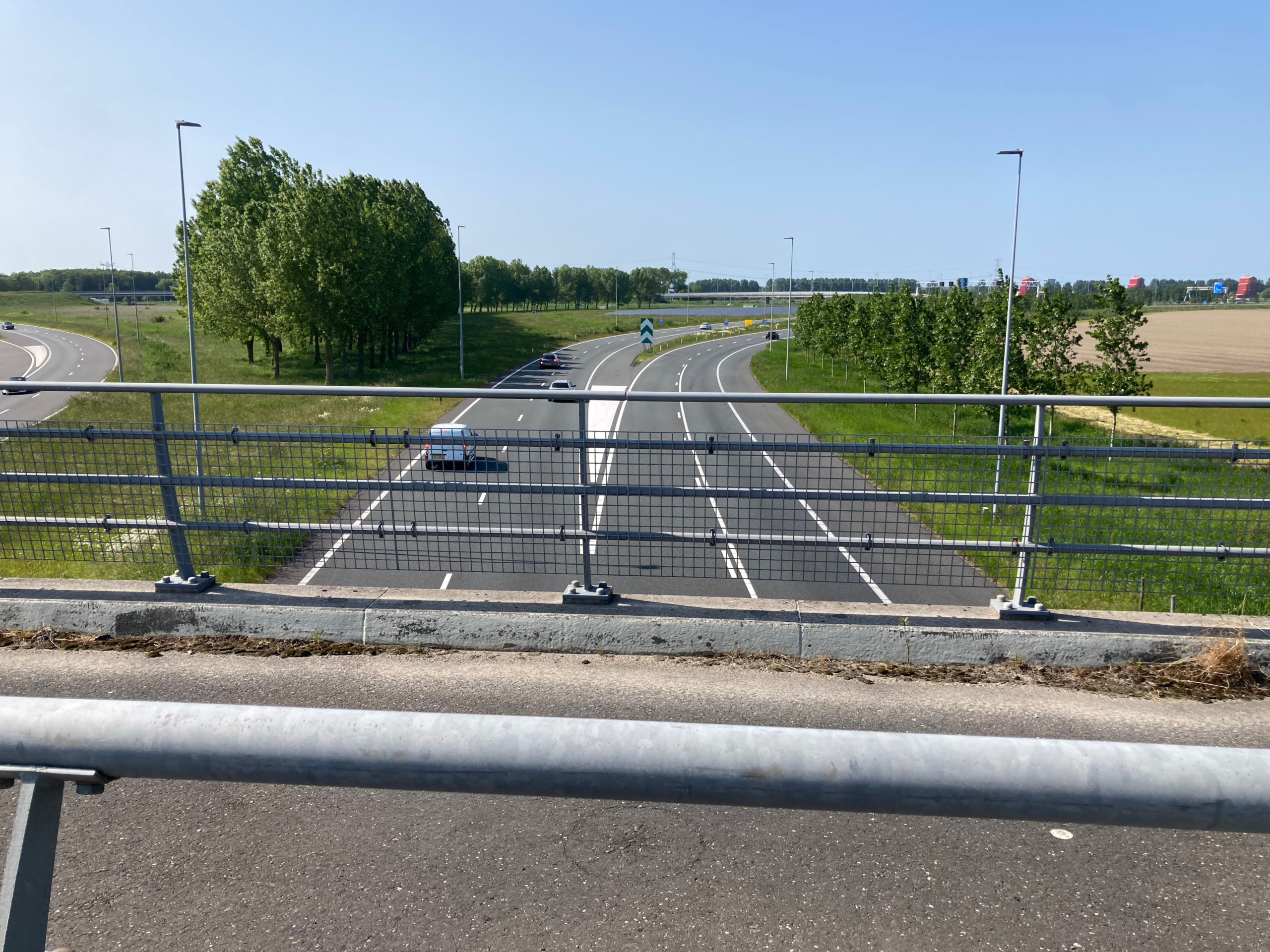 Crossing the A27 in Almere.