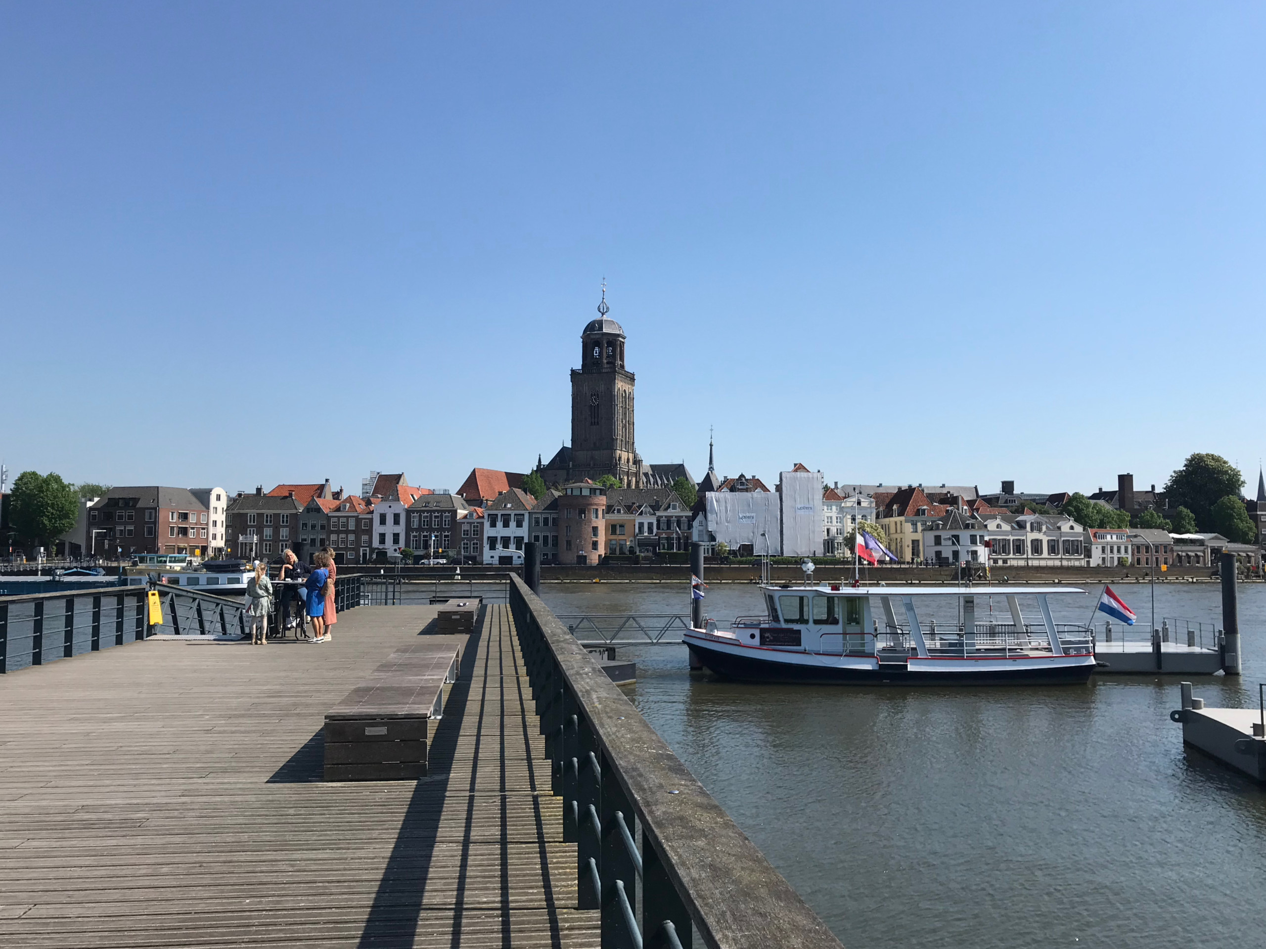 Sitting across the IJssel I enjoyed the view of Deventer.