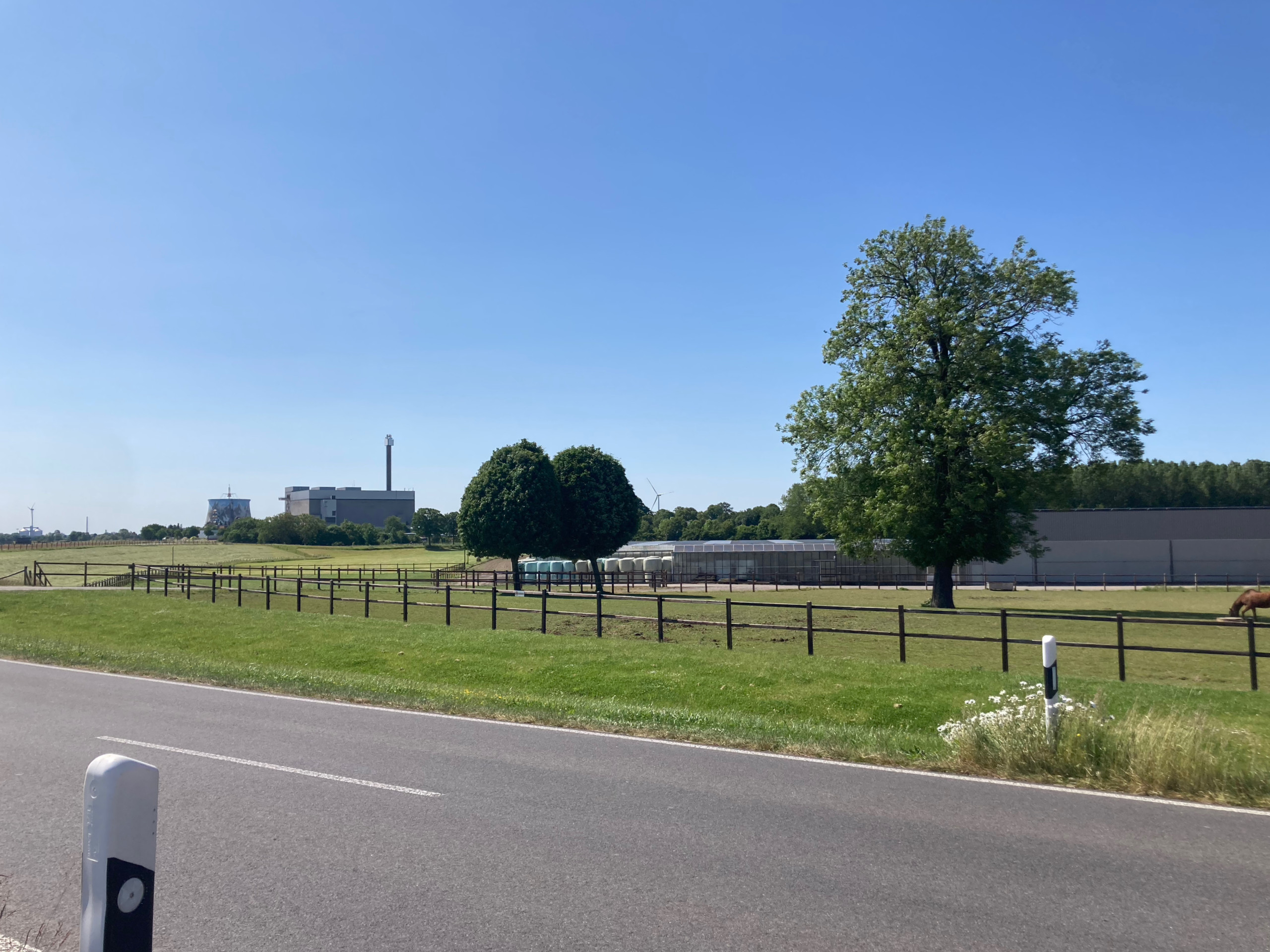 In the distance: the former nuclear power plant of Kalkar.